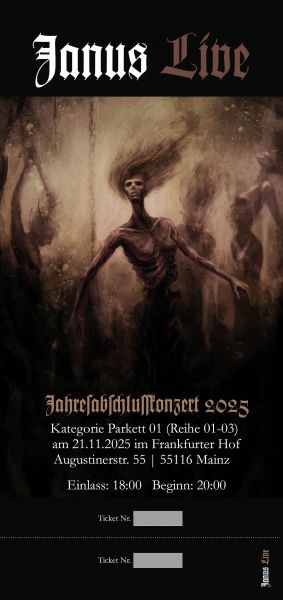 Konzertkarte | Mainz | 21.11.2025 | PARKETT 01